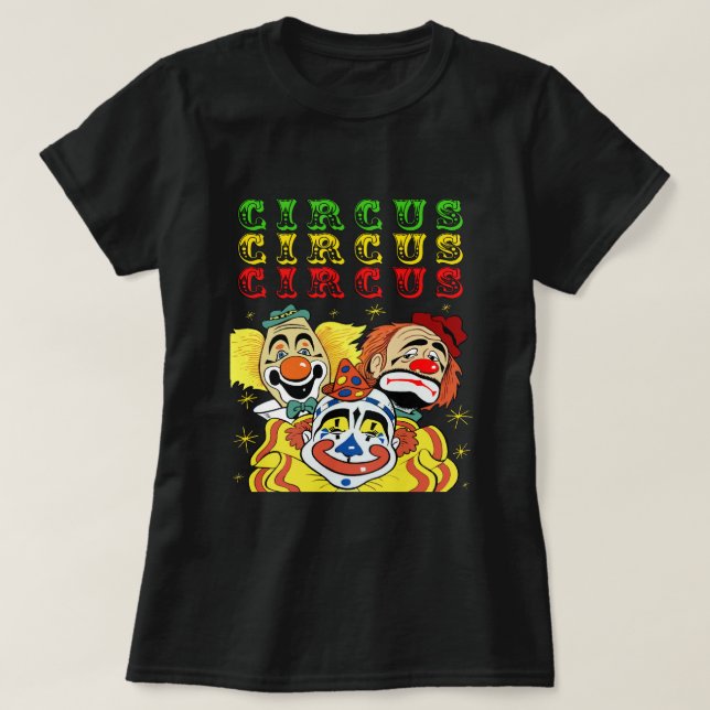 Camiseta Palhaços de circo (Frente do Design)
