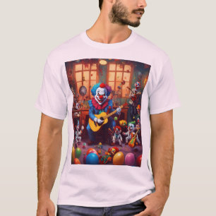 Camiseta Palhaços de mau e Cientista Louco num Laboratório