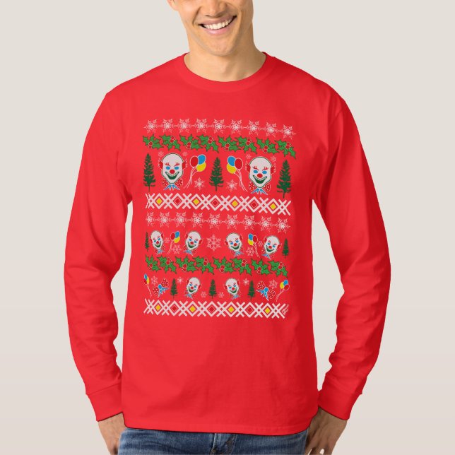 Camiseta Palhaços de Natal de Férias Feias (Frente)
