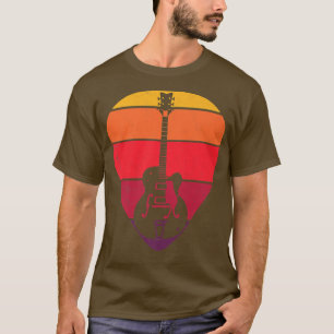 Camiseta Palheta de Violão Elétrica Retro