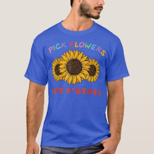 Camiseta Palhetas Não Combatem Flores Solares Param de Apre