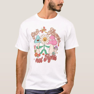 Camiseta Palhetas, Não Lutas   Cogumelo e Floral