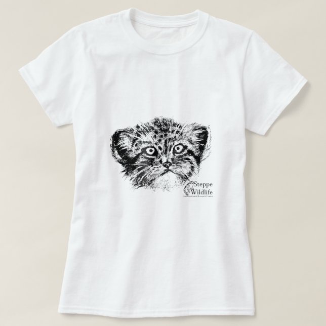 Camiseta Pallas Cat Books Steppe Wildlife Pallas Cat Shirt1 (Frente do Design)