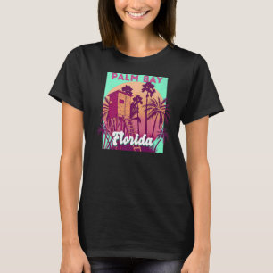 Camiseta Palm Bay FL Flórida retro oceânico varíola da Flór