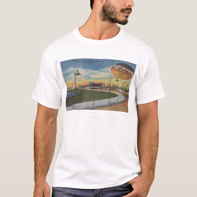 Camiseta Palm Beach, FL - clube do canil, trilha de (Frente)