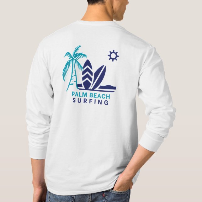 Camiseta Palm Beach, Florida, Surfing T-Shirt (Verso)