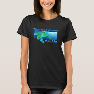 Camiseta Palm Beach Gardens Flórida Nadando Tartaruga