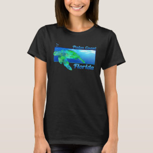Camiseta Palm Coast Florida Nadando Tartaruga