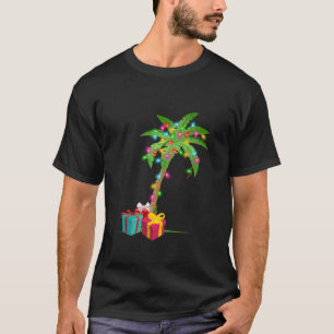 Camiseta Palm De Natal Coconut Lights Beach Hawaii Xm