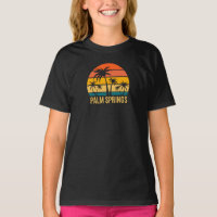 Palm Primavera Sunset E Palm Trees Beach T Shirt