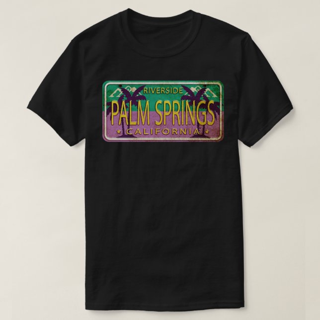 Camiseta Palm Primaveras California USA Palm Trees License  (Frente do Design)