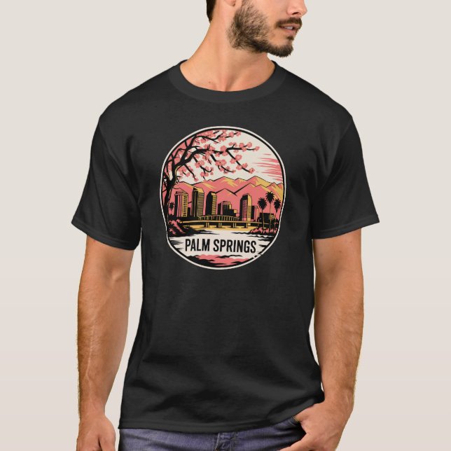 Camiseta Palm Springs City California USA (Frente)