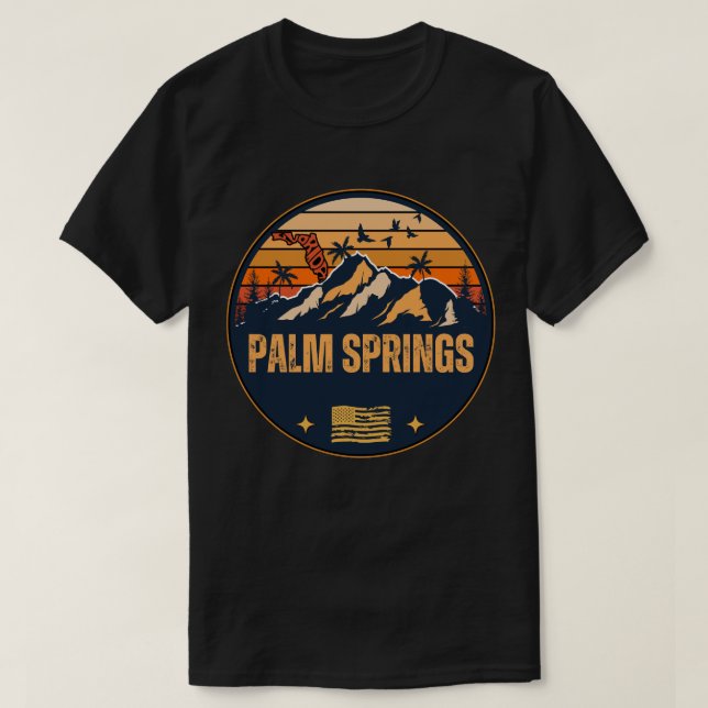 Camiseta Palm Springs, Flórida  (Frente do Design)