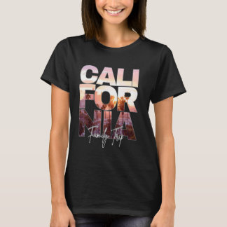 Camiseta Palm Sunset Refletim California Funny Family Tri