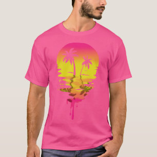 Camiseta Palm Tree Beach Ocean Summer Vacing Sunset TShir
