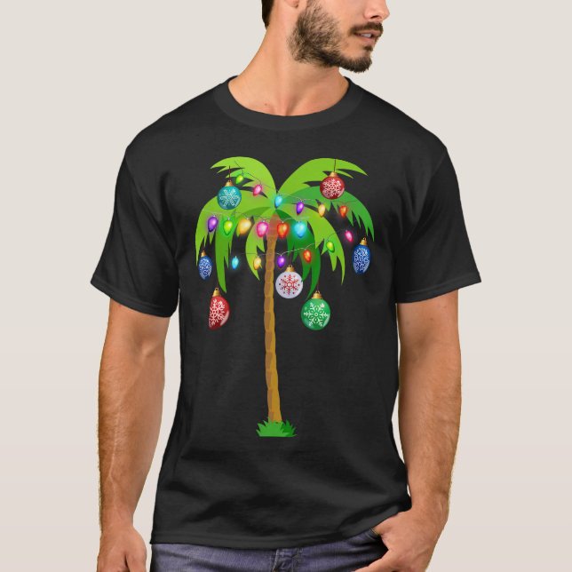 Camiseta Palm Tree Funny Hawaii Beach Trop (Frente)