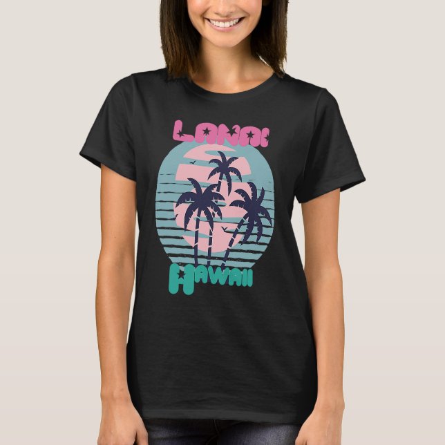 Camiseta Palm tree Hawaii Lanai Vacay Beach Ocean (Frente)