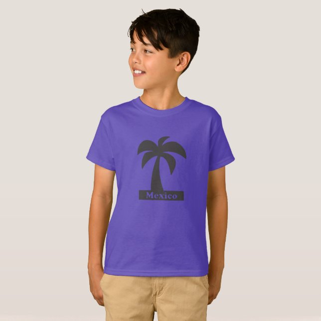 Camiseta Palm Tree (México Vacinação) - Kids'Hanes TAGLESS® (Frente Completa)