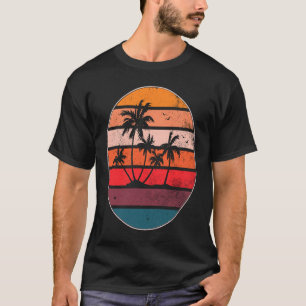Camiseta Palm Tree Retro Tropical Beach Vintage Style 70s 8