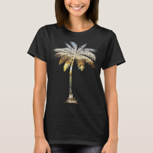 Camiseta Palm Tree Silhouette Sunset Vintage Summer Beach I