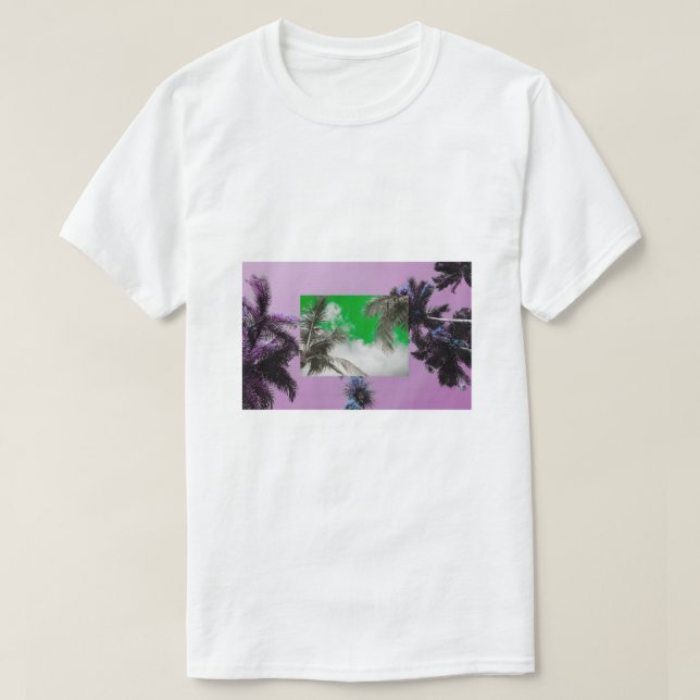 Camiseta Palm Tree Sky Image - Tropical Paradise  (Frente do Design)