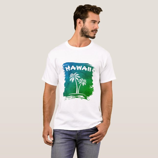 Camiseta Palm Trees Hawaii T-Shirt (Frente Completa)