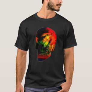 Camiseta Palm Trees Noturnas, Crânio Oceânico