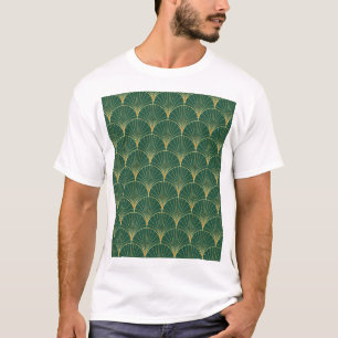 Camiseta Palm verde Folha Art Deco