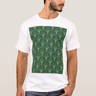Camiseta Palm verde Folha Art Deco