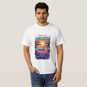 Camiseta Palma de Maiorca, design de Espanha de praia