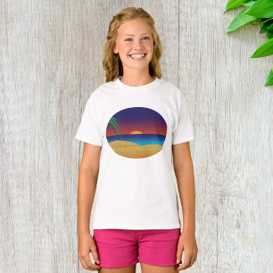 Camiseta Palma de praia solar tropical deixa ondas oceânica