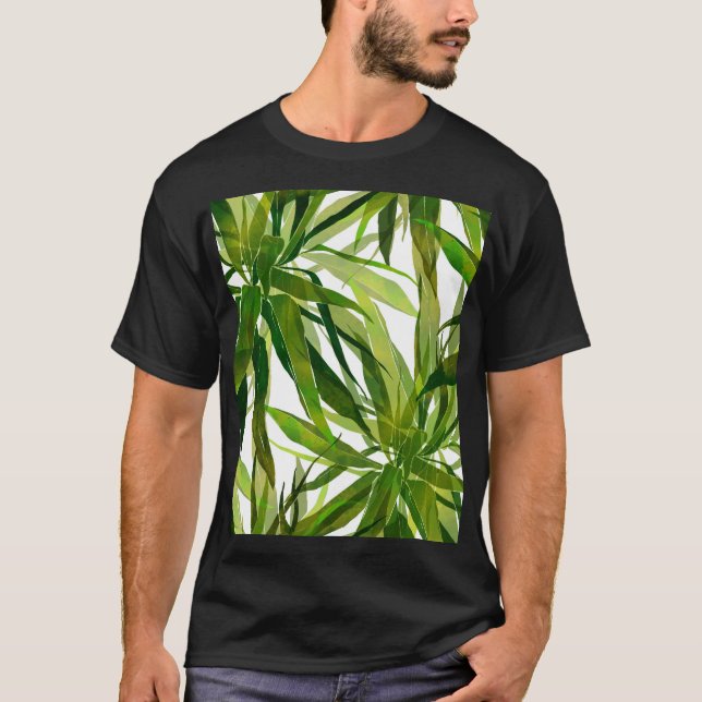 Camiseta Palma Folha Pintada Mão (Frente)