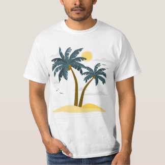 Camiseta Palma Tropical de Férias de Praia Cuta