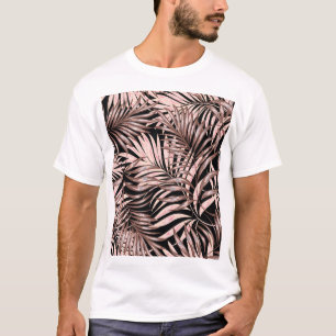 Camiseta Palma Tropical: Padrão Floral da Selva.