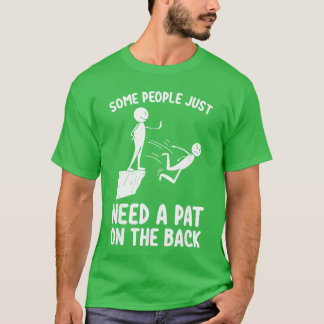 Camiseta Palmada nas Costas Design Sarcástico Adulto Engraç