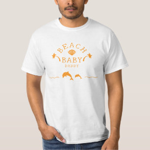Camiseta Palmas & Golfinhos Orange Beach Baby Pai