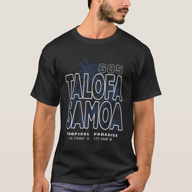 Camiseta Palmas tropicais Talofa Samoa (Frente)