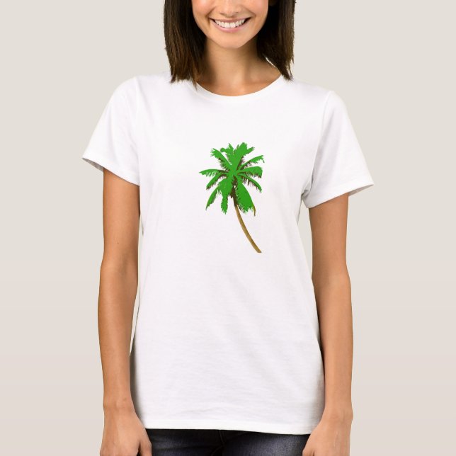 Camiseta palmeira, cão (Frente)
