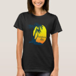 Camiseta Palmeira de praia de Honeymoon Vibes, após casamen<br><div class="desc">Lua de mel Vibes Beach Palm Tree Após Férias De Casamento.</div>