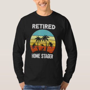Camiseta Palmeira de praia do Home Stager aposentado