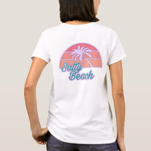 Camiseta Palmeira de Praia Salgada Pôr do Sol