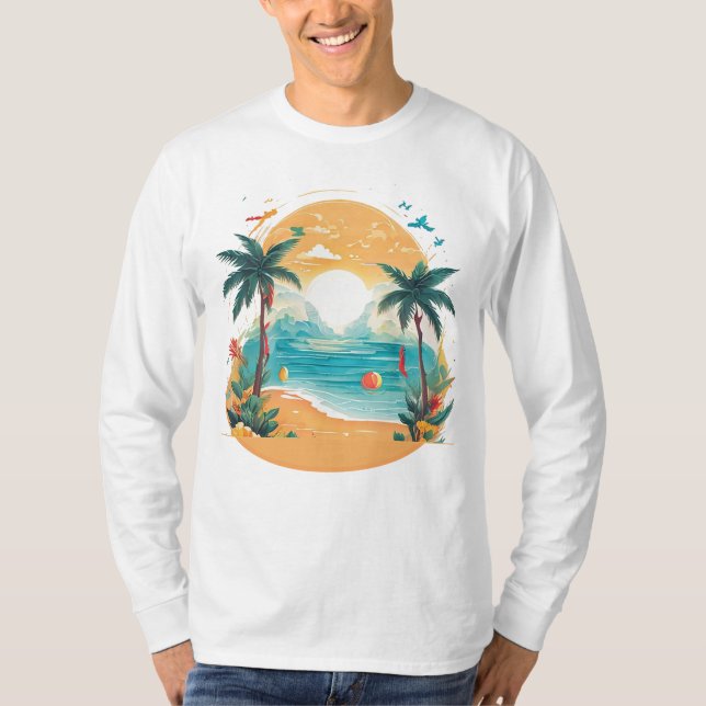 Camiseta Palmeira de Sun Beach (Frente)