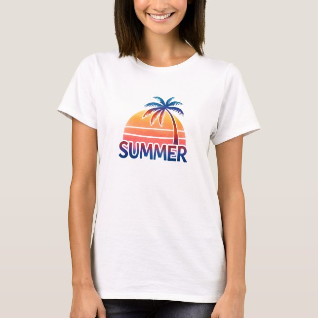 Camiseta Palmeira de Verão (Frente)