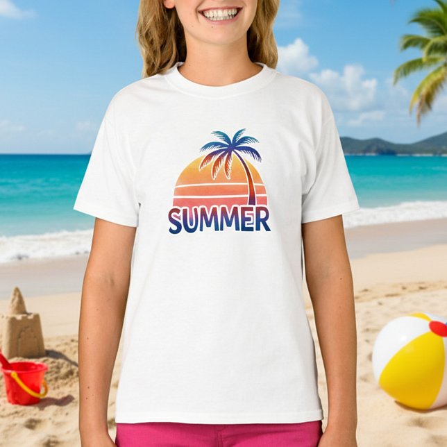 Camiseta Palmeira de Verão (Criador carregado)