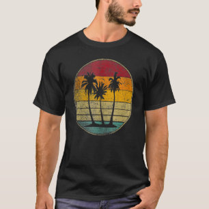 Camiseta Palmeira Praia Tropical Vintage Retro Estilo 70s