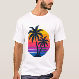 Camiseta Palmeiras Crepúsculo Tropical Retrô Vin