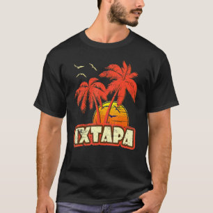 Camiseta Palmeiras de Verão de Ixtapa anos 80 Pôr do Sol na
