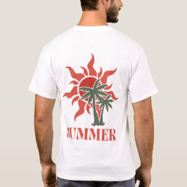 Camiseta Palmeiras de Verão Sol Retro Tropical