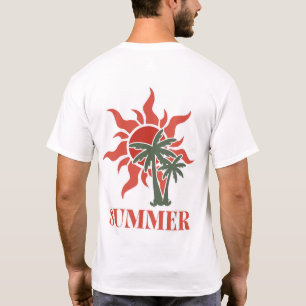 Camiseta Palmeiras de Verão Sol Retro Tropical