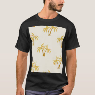 Camiseta Palmeiras Douradas: Têxtil Tropical.